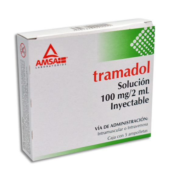 TRAMADOL INYECTABLE 5 AMPOLLETAS 100MG 