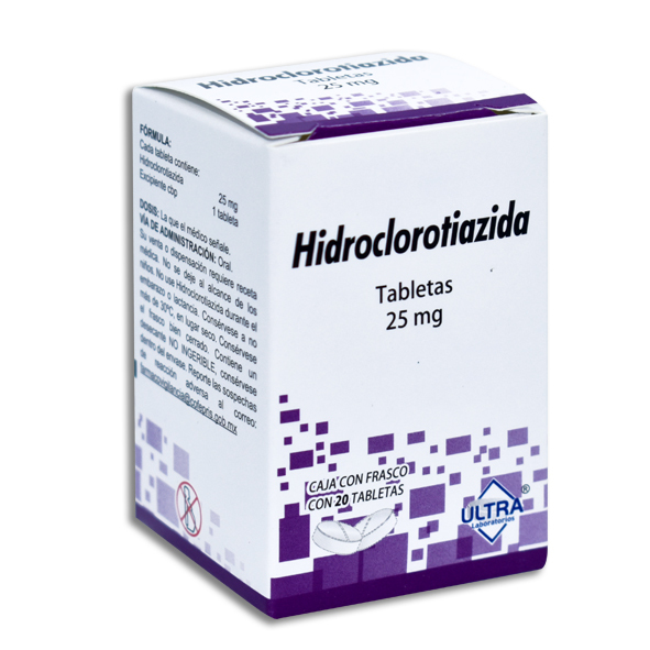 HIDROCLOROTIAZIDA TABLETAS 25MG 