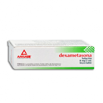 DEXAMETASONA INYECTABLE 1 AMPOLLETA 8MG 