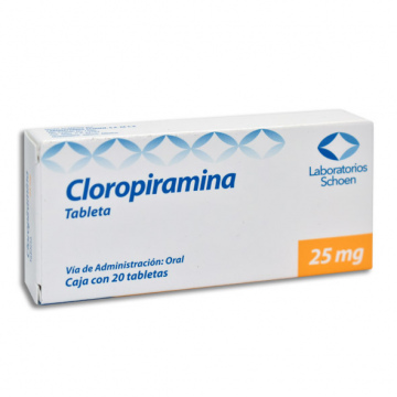 CLOROPIRAMINA TABLETAS 25MG 