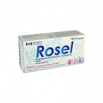 AMAMTADINA / CLORFENAMINA / PARACETAMOL 24 TABLETAS (ROSEL) 