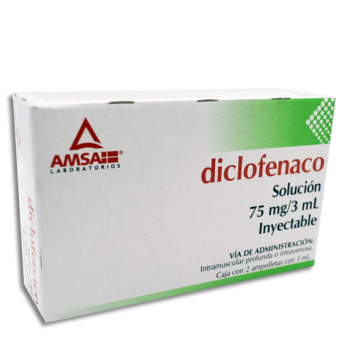 DICLOFENACO INYECTABLE 2 AMPOLLETAS 