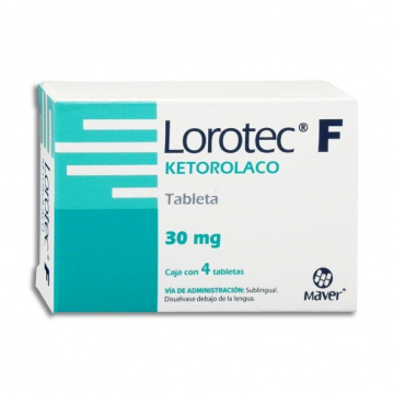 KETOROLACO SUBLINGUAL 4 TABLETAS 30MG 