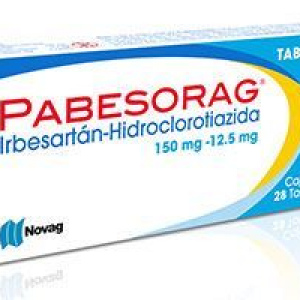 IRBESARTAN, HIDROCLOROTIAZIDA TABLETAS 150MG 