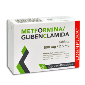 METFORMINA, GLIBENCLAMIDA TABLETAS 