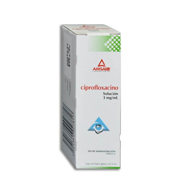 CIPROFLOXACINO GOTAS OFTALMICAS 3MG 